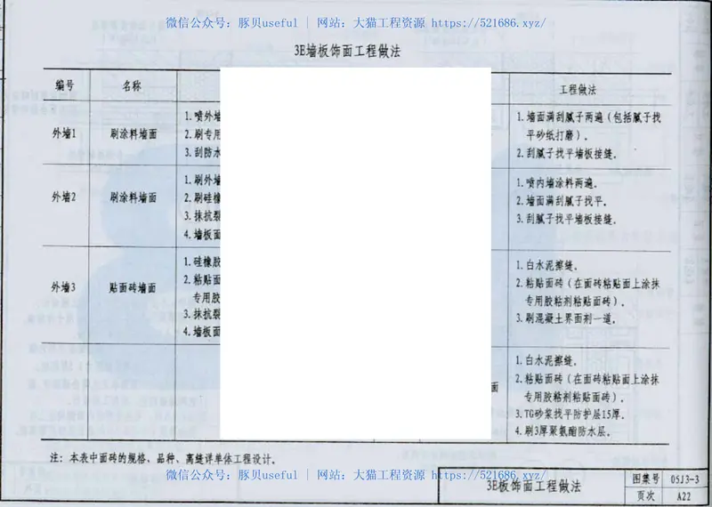 05系列内蒙古建筑标准设计图集05J3-3外墙夹心保温p 预览图
