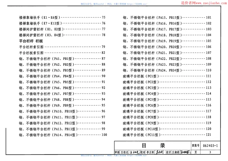 06J403-1楼梯、栏杆、栏板图集 预览图