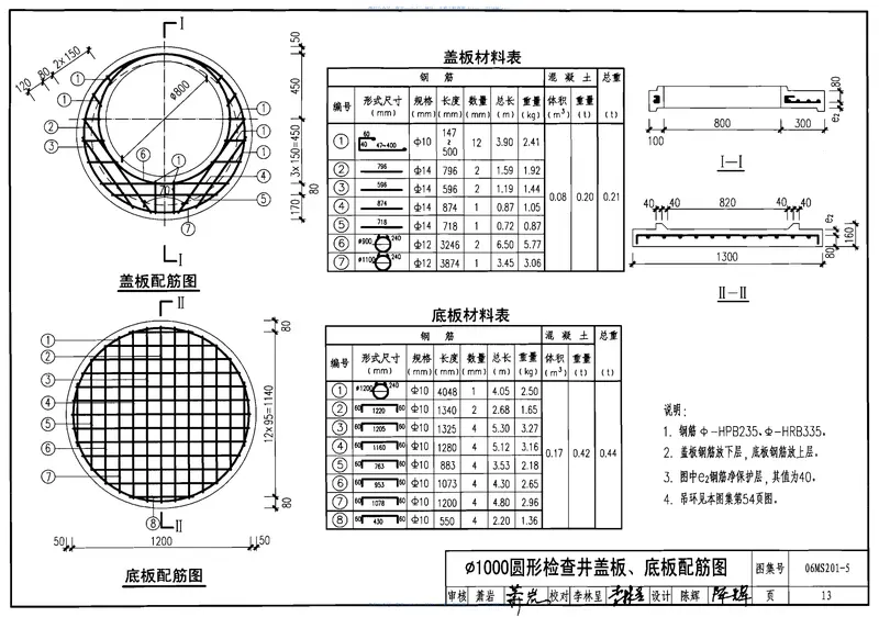 06MS201-5预制装配式钢筋混凝土排水检查井 预览图