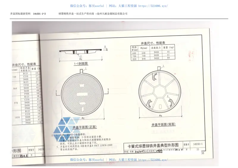 14S501-1~2单层双层井盖及踏步（2015年合订本) 预览图