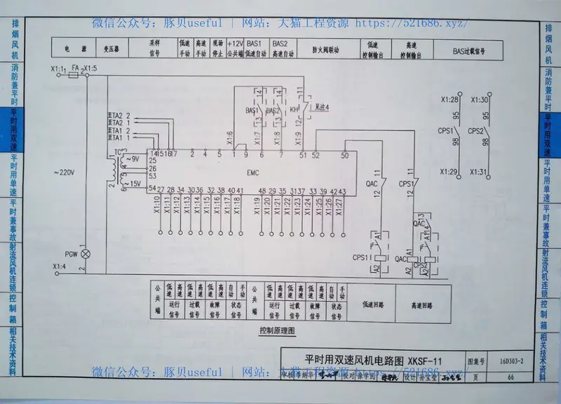 16D303-2常用风机控制电路图 预览图