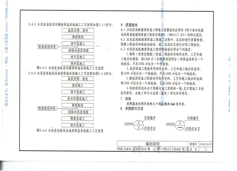 川16J116-TJ水泥基泡沫保温板建筑保温系统建筑构造 预览图