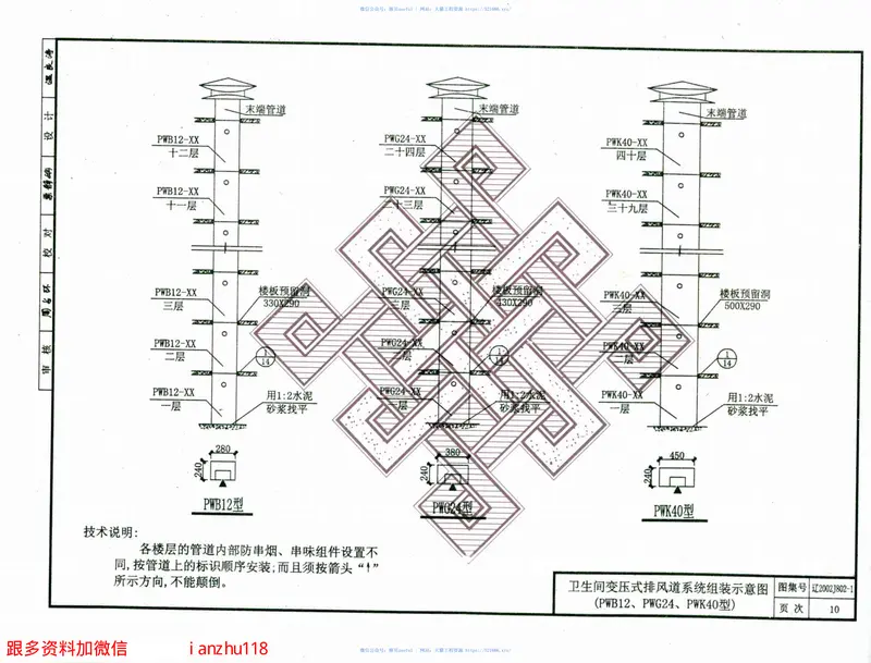 辽2002J802-1厨房、卫生间变压式排风道 预览图
