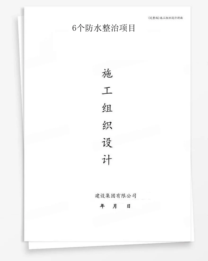 6个防水整治项目 封面