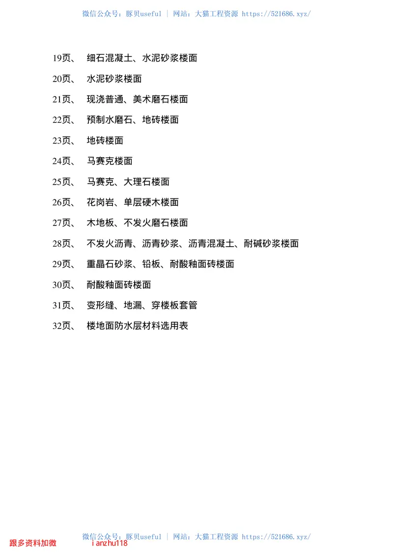 辽92J301地面、楼面构造 预览图
