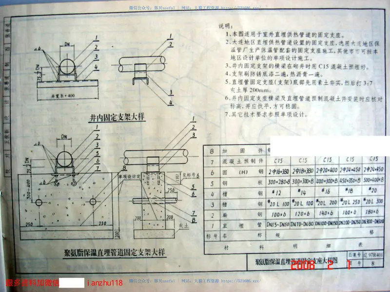 辽97R401供热工程(热水)直埋管道安装图集 预览图
