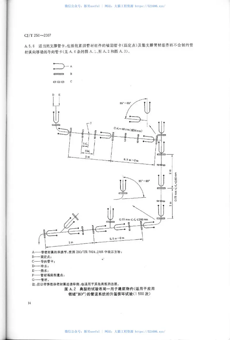 CJT250-2007建筑排水用高密度聚乙烯(HDPE)管材及管件 预览图