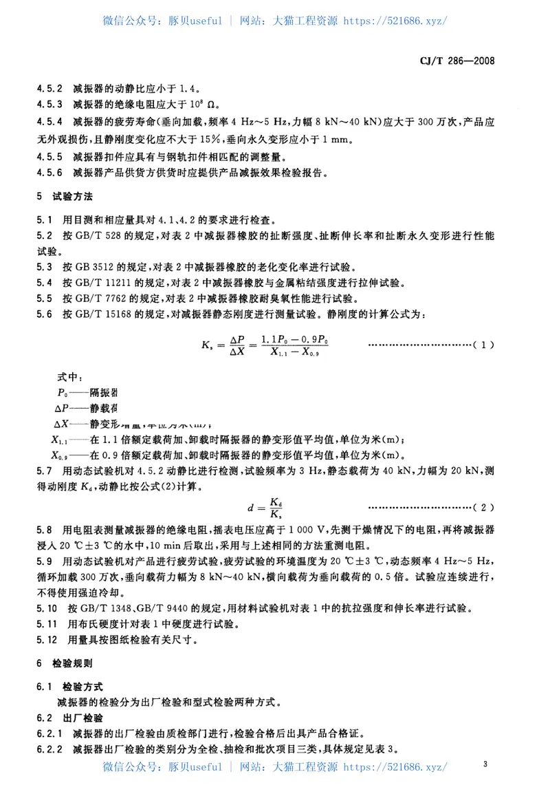 CJT286-2008城市轨道交通轨道橡胶减震器 预览图