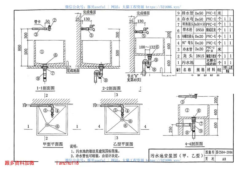 苏CS04-2006村镇住房构造图集-给排水部分 预览图
