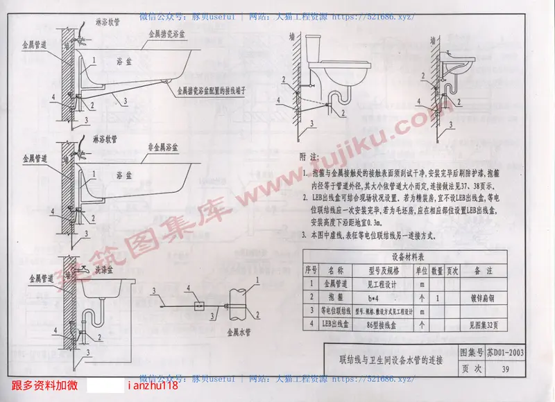 苏D01-2003等电位联结设计与安装 预览图