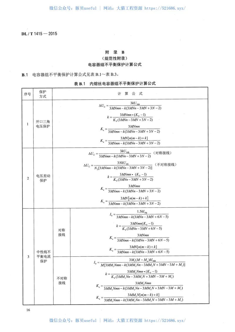 DLT1415-2015高压并联电容器装置保护导则 预览图