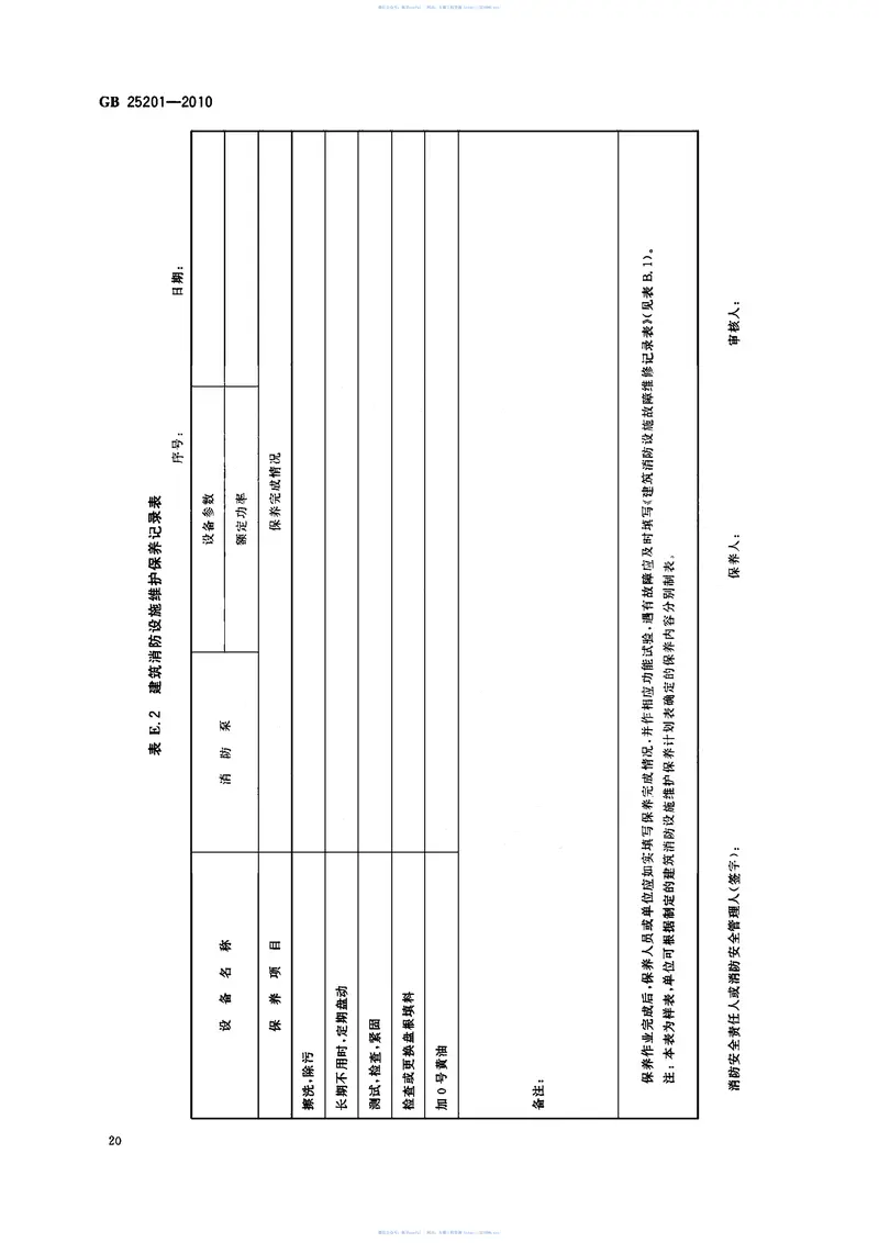 GB25201-2010建筑消防设施的维护管理 预览图