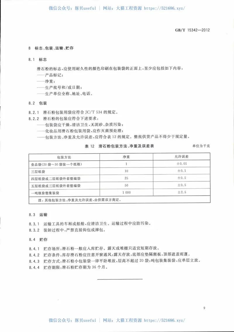 GBT15342-2012滑石粉 预览图