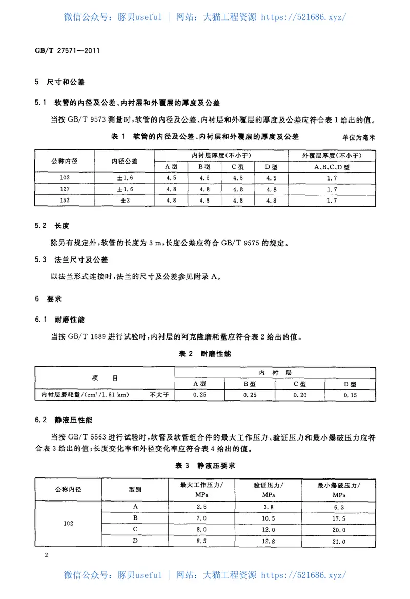 GBT27571-2011输送混凝土用橡胶软管及软管组合件 预览图