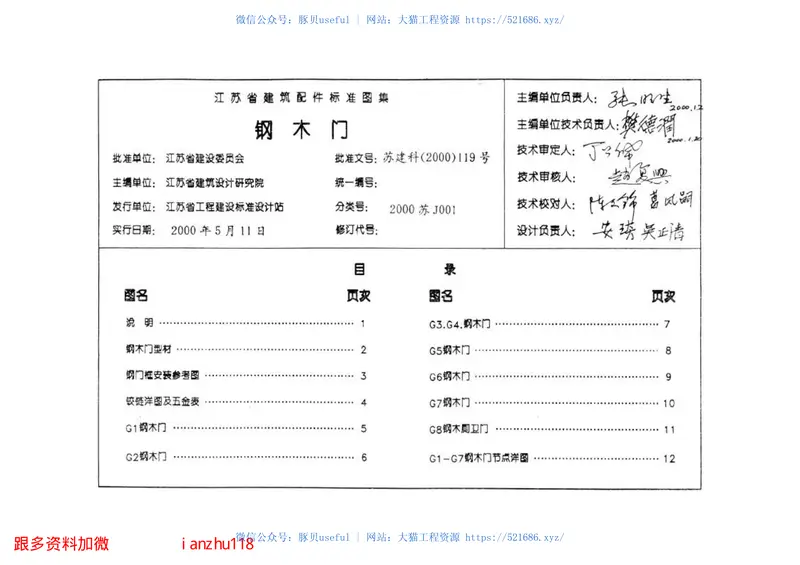 苏J001-2000钢木门(2) 预览图