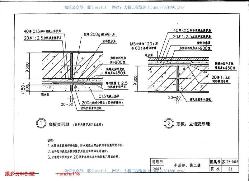 苏J02-2003地下工程防水做法 预览图