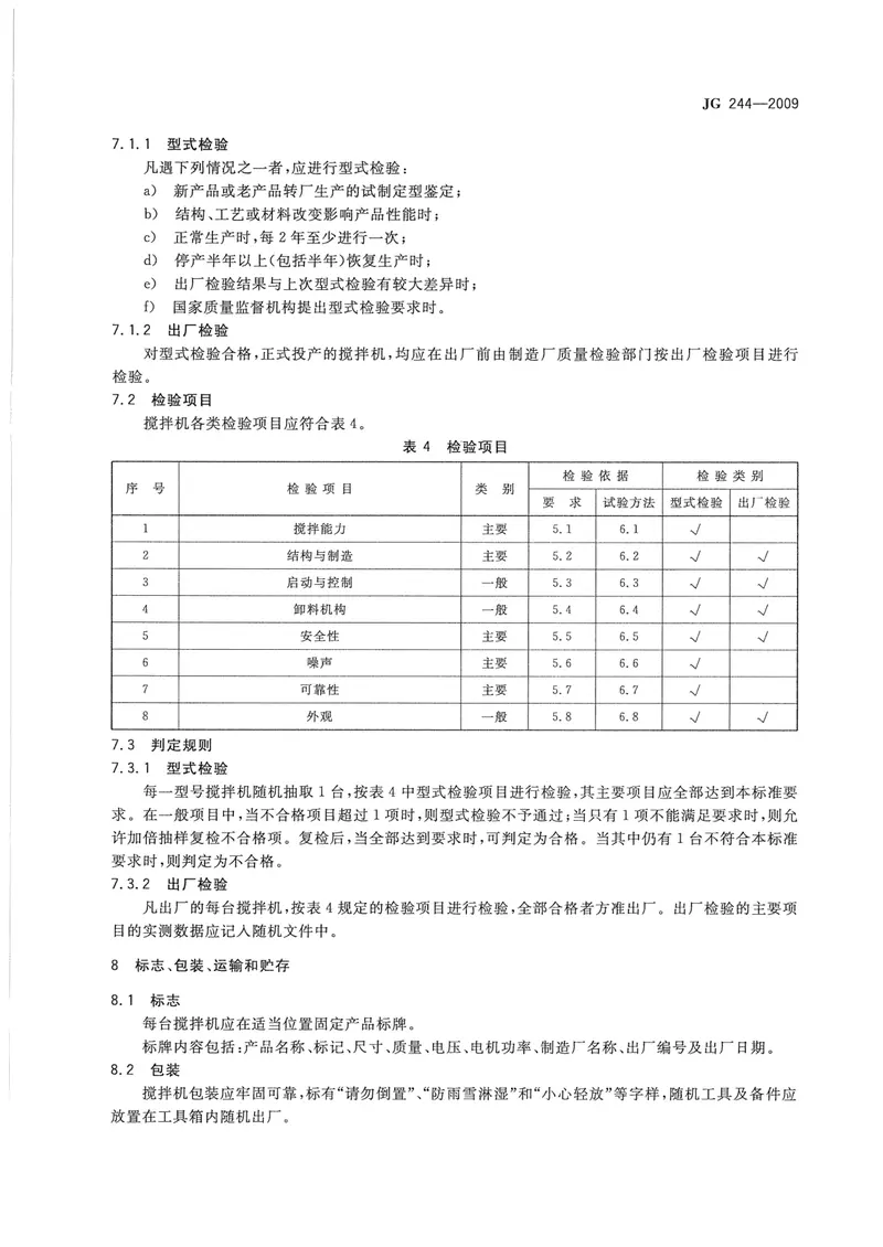 JG244-2009混凝土试验用搅拌机 预览图