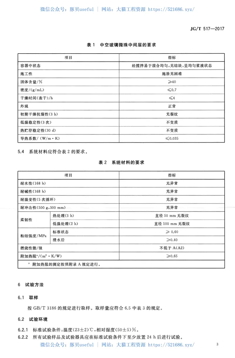 JGT517-2017工程用中空玻璃微珠保温隔热材料 预览图