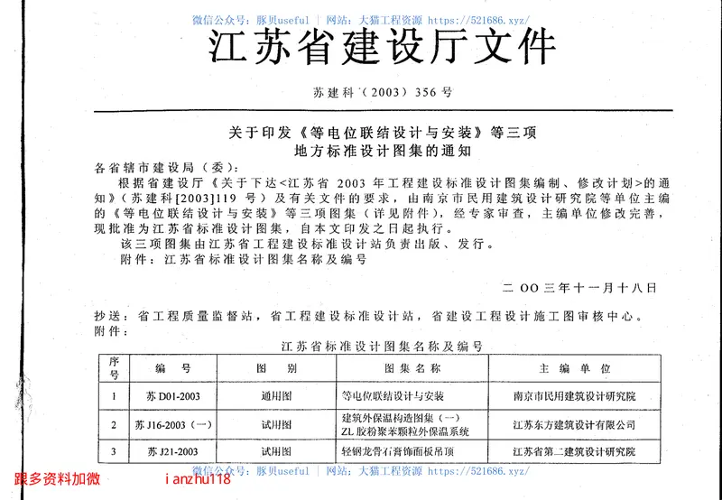 ZL胶粉聚苯颗粒外保温系统苏J16-2003-1 预览图