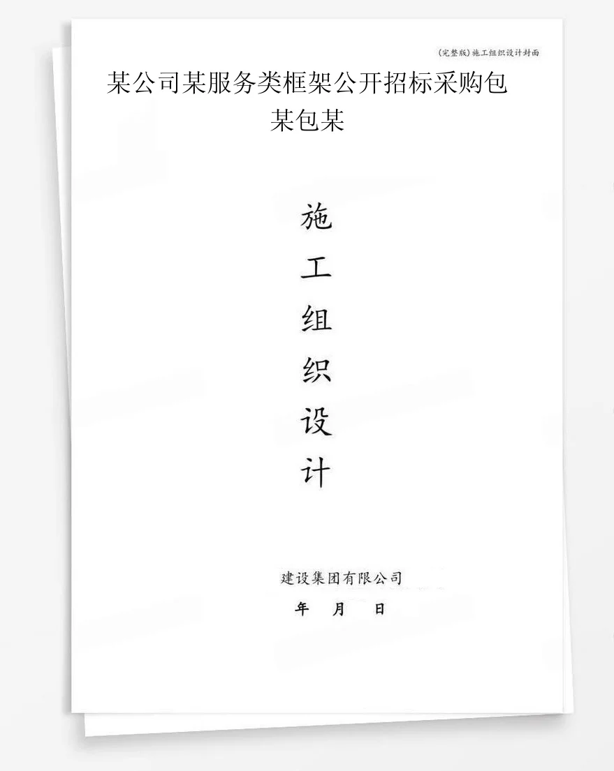 某公司某服务类框架公开招标采购包某包某 封面